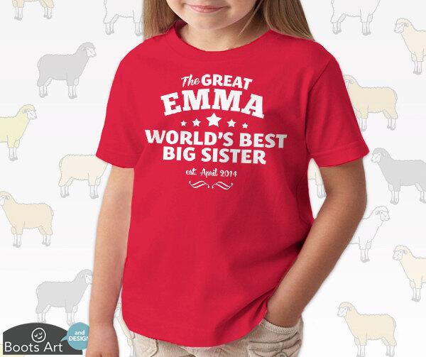 New in my esty shop: Custom World's Best Big Sister Shirt or Onesie - Personalized Big S... ift.tt/1btHmsR