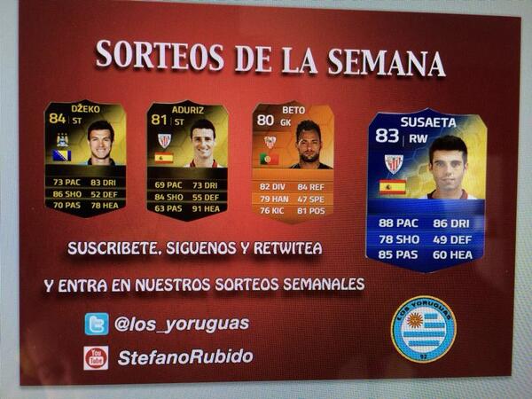 los_yoruguas's tweet photo. El sabado empezamos con el sorteo de estos jugadores, teneis hasta ese dia para seguirme y hacer rt para entrar en el http://t.co/LnRroqd1OH