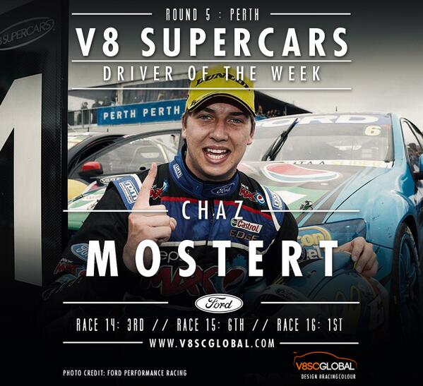 VASC_Collective's tweet image. As voted by you, the great #V8SC public our #Perth400 Driver Of The Weekend goes to (drumroll please)... @chazmozzie