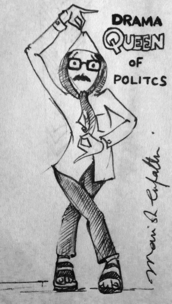 SJVatsal's tweet image. Toon:&quot;Drama queen of politics&quot; #ModiTakesCharge #NarendraModi #modifiedkashi #Modi #NaMo #BJP