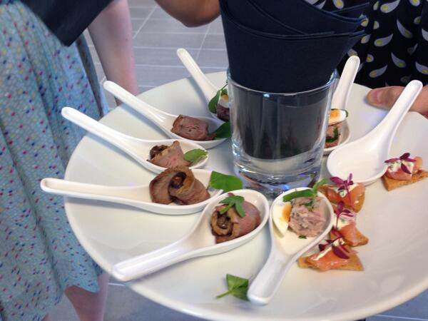 The canapés from The Secret Garden Catering Co. are going down well!