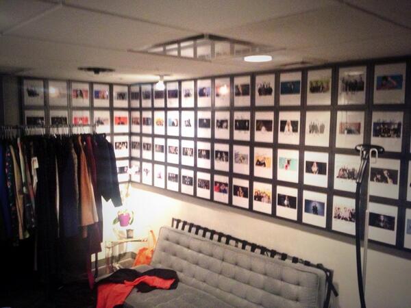 Shooting at 30Rock today. @nbcsnl musician green room. #MusicHistory101 #photowall #snl