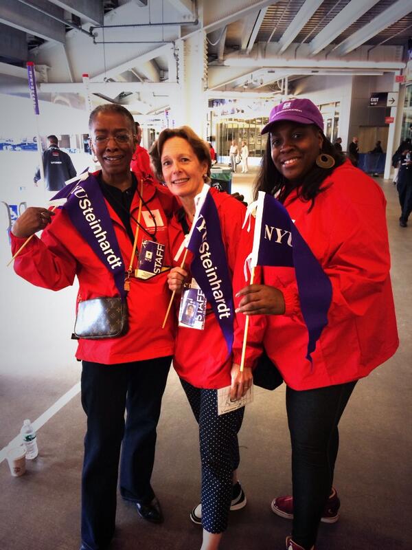 SteinhardtLife's tweet photo. Our Marshals stand ready to greet our grads! #Steinhardt2014 #NYUgrad2014 @lindsaywr http://t.co/8f46bxs8Ui