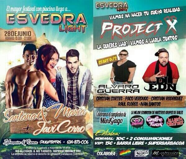 Bueno.. Solo decir q espero no se pierdan este cartelazo el sabado 28 de junio!! @Lightbyfris estaré bien acompañado!
