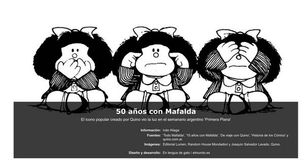 elmundoes's tweet photo. 50 años con #Mafalda. Especial sobre el personaje de Quino, por @enlenguadegato e Iván Aliaga http://t.co/9y2oDWtq4p http://t.co/CRtAW3Dl51