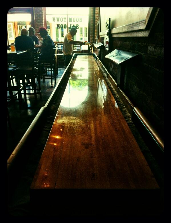 Last nights intro into the subtleties of shuffleboard, my assimilation is nearly complete. #Jacksonville #lovinglife