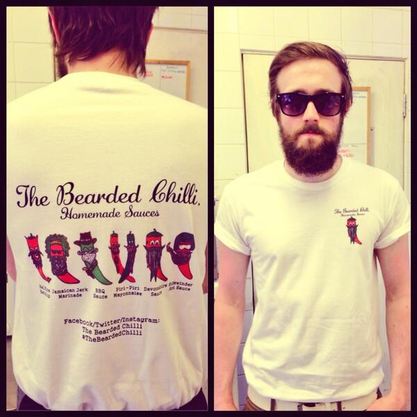 #TheBeardedChili t-shirts have arrived! Time to become walking advertising! #Chilli #Cambridge #Homemade #Sauces #Nom