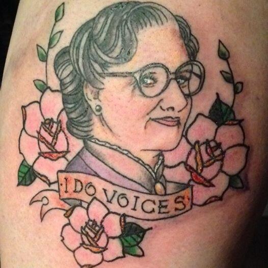 addictionnyc's tweet photo. Have a funny tattoo idea? Can you top Mrs. Doubtfire? Come on in and tell Jes your idea today! http://t.co/jUg2mT7lAz