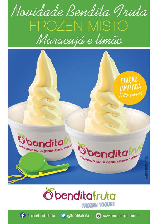 benditafruta's tweet photo. Venha experimentar a novidade BF #frozenmistomaracujaelimão Delícia !
 Frozen exclusivo da Loja do Largo do Machado. http://t.co/vj5etFre6W