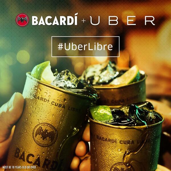 MrPresident's tweet photo. Really rather proud of the work we are doing with @BACARDI. Bring on the #UberLibre http://t.co/N9yqRcS9LK