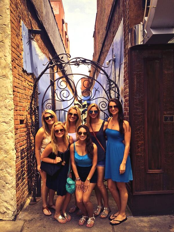 FSU_Batgirls's tweet photo. Exploring the beautiful downtown of Greensboro before the big game tonight! #ACCBASE #fsubatgirls http://t.co/53ZcNis8hw