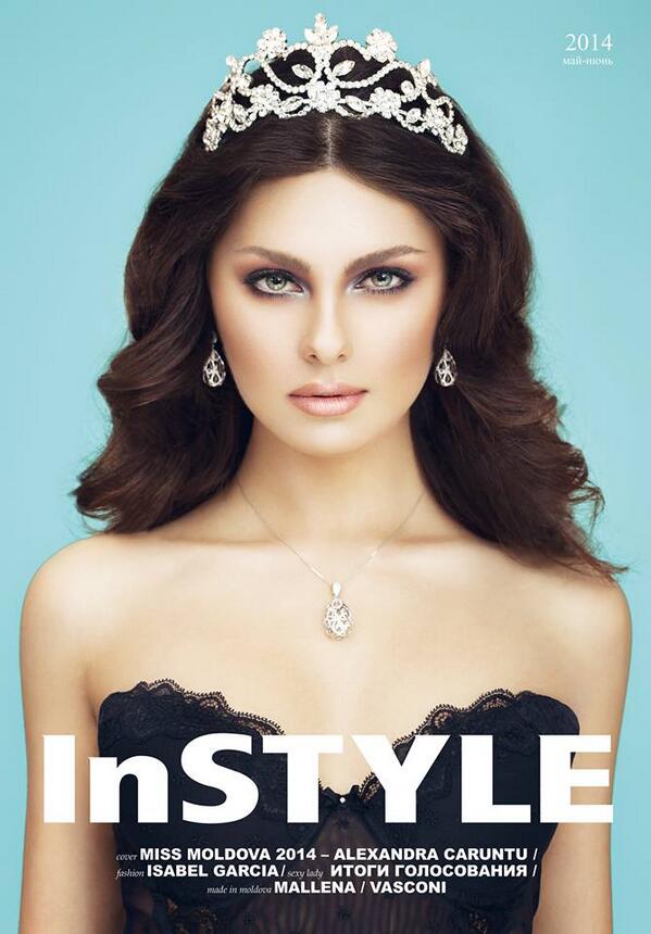MissWorldMW's tweet photo. Miss Moldova 2014, Александра Кэрунту, in InStyle Magazine Cover. http://t.co/5cBTehRvDB