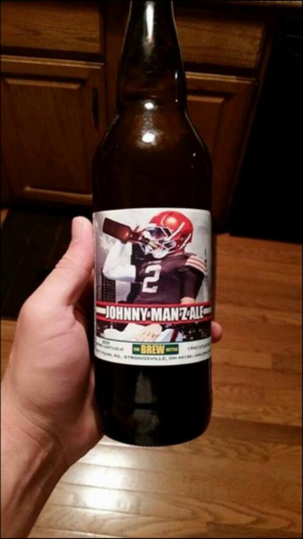 YahooSports's tweet image. #Browns fan creates 'Johnny Man'z Ale' beer label to honor Johnny Manziel: yhoo.it/1gRc1n6 #NFL