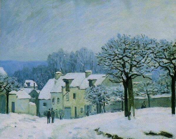 bibliohaven's tweet image. “@artistic_ideas: Alfred Sisley http://t.co/IeJPKc2JgJ”| On Winter's Path ⚪️💨❄️⚪️⛅️✨