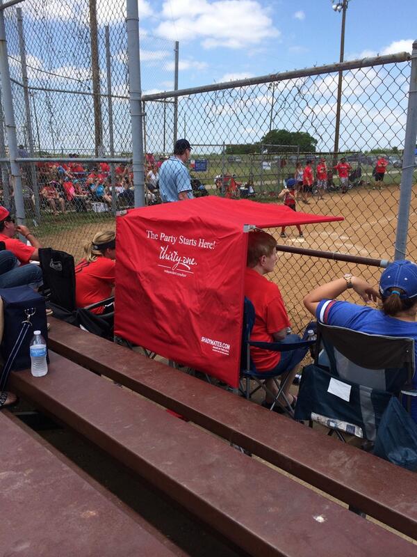 PowersChas's tweet photo. Hangin out watching the kids play softball under her shadymates!!! http://t.co/yGlDgH7eU9