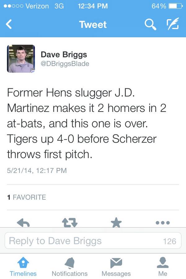Mitchgriff_'s tweet photo. Whoops! You may have called that just a little early @DBriggsBlade. @awfulannouncing http://t.co/RdQNkmg975