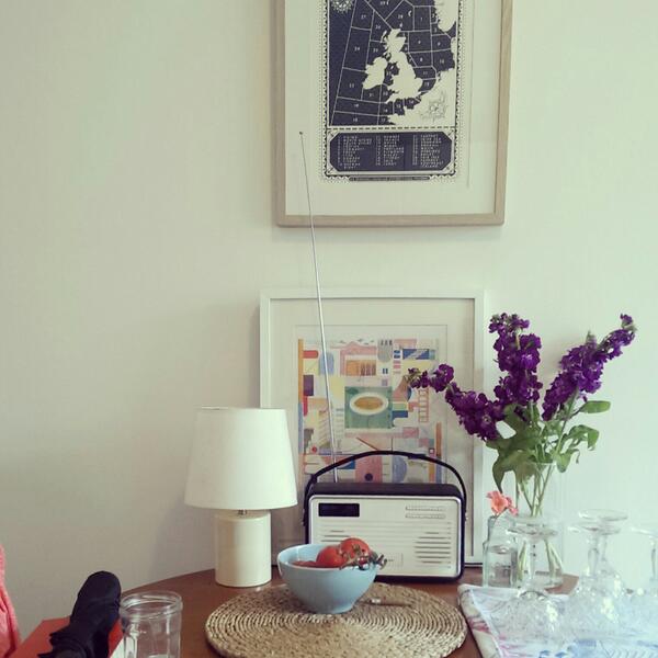 cloverrobin's tweet photo. A beaut Greenwich day. Enjoying my lovely summery kitchen #summercolour #V&A #hannahwaldron #finallyunpacked http://t.co/8JiaaPy5j4
