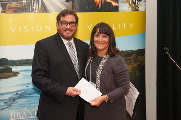 Canada's purple angel accepts a grant to make Brantford Dementia Friendly