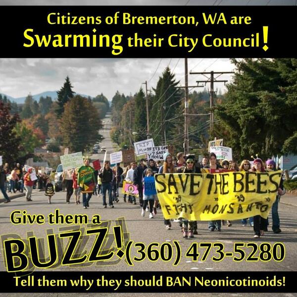 DenverBAM's tweet image. #BAM  #MAM Call  #Bremerton #WA City Council and tell them to #BanNeonicPesticides 360)473-5280 #savethebees
