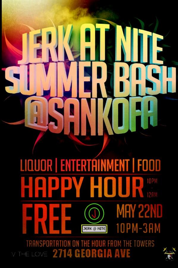 fuzethemc's tweet photo. Jerk At Nite meets Sankofa tomorrow ! http://t.co/wvi5swX117