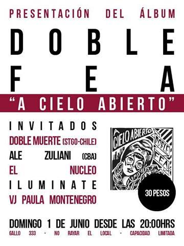 Doublefea's tweet photo. 1/ O6/14 20.00hr lanzamiento de "a cielo abierto" en el Emergente GALLO 333BANDAS DESDE CHILE CORDOVA Y BUENOS AIRES. http://t.co/Wbfzp43N8e