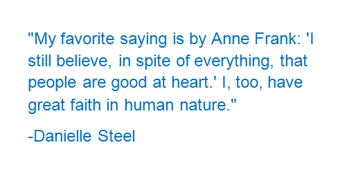 Steel_Fans's tweet photo. "My favorite saying is by Anne Frank... https://t.co/OELs72GWI1
