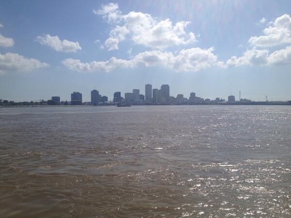 Tulane_Sarah's tweet photo. The view from Crescent Park http://t.co/VwwdshaaHA