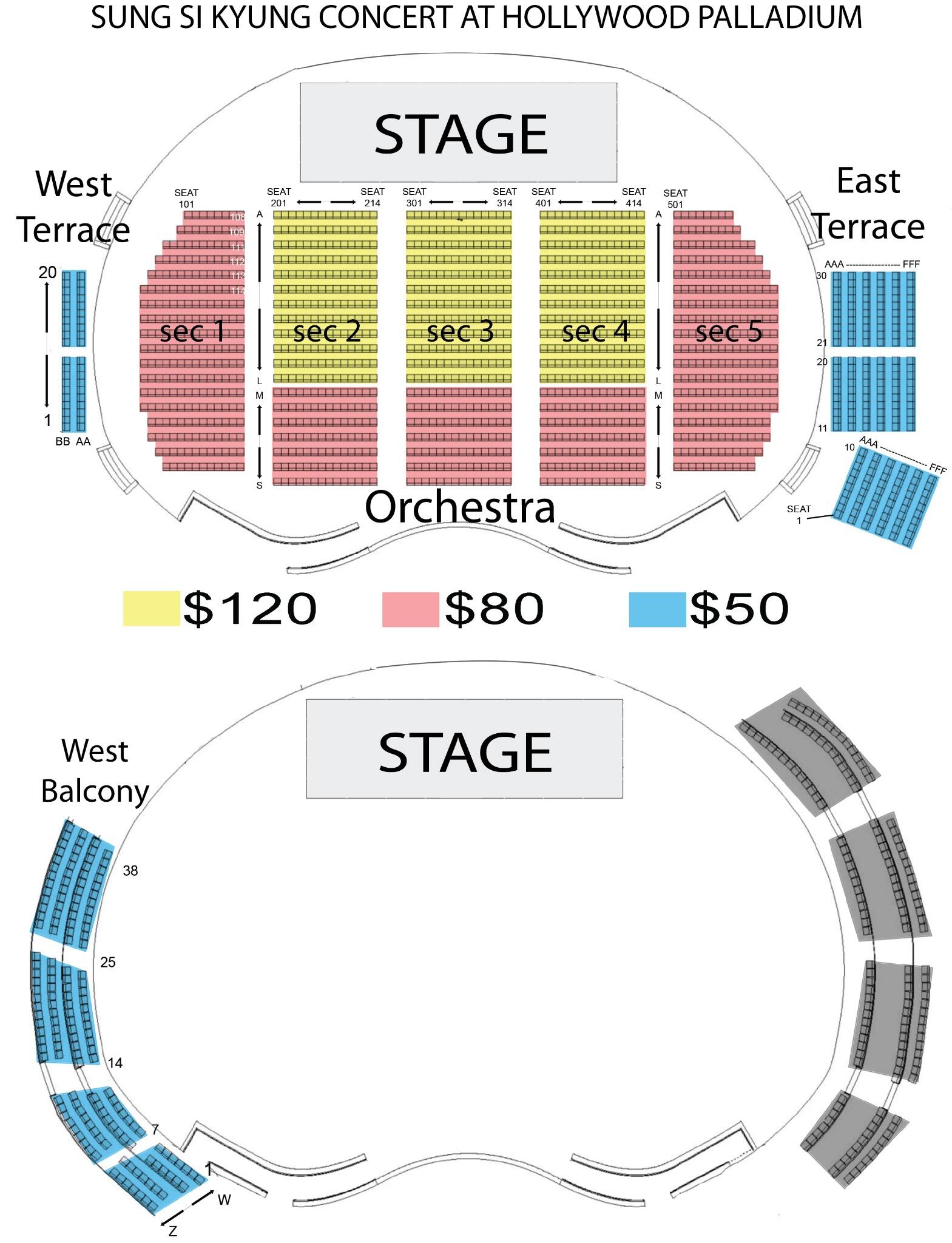 Hollywood Palladium Seating Chart