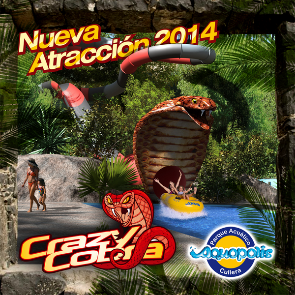 Nueva atracción Crazy Cobra en Aquópolis Cullera, espectacular!! Abrimos el 18 de Junio. No os la podéis perder!!