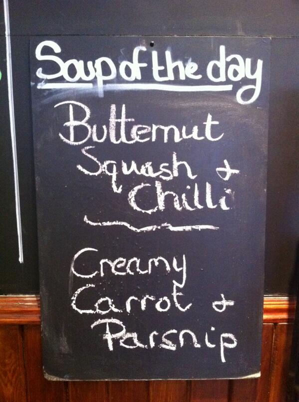 MojoCoffeeHouse's tweet photo. In weather like this, nothing beats a good bowl of soup, so here are the homemade soups we have today: #mojoaberdeen http://t.co/rVu8mo4pgF