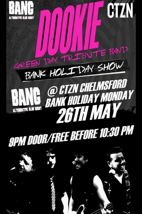 Launch night of <a href="/BangChelmsford/">Ian Punter</a>  at #Chelmsford hottest new venue <a href="/ctznbar/">CTZN Bar</a> 
Live #GreenDay tribute / Monday 26th May