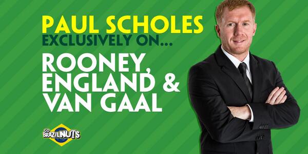 paddypower's tweet photo. We've signed Paul Scholes for the World Cup! Read his first EXCLUSIVE column here: http://t.co/kFIjUzt55K #BrazilNuts http://t.co/KvaBVvJmWM