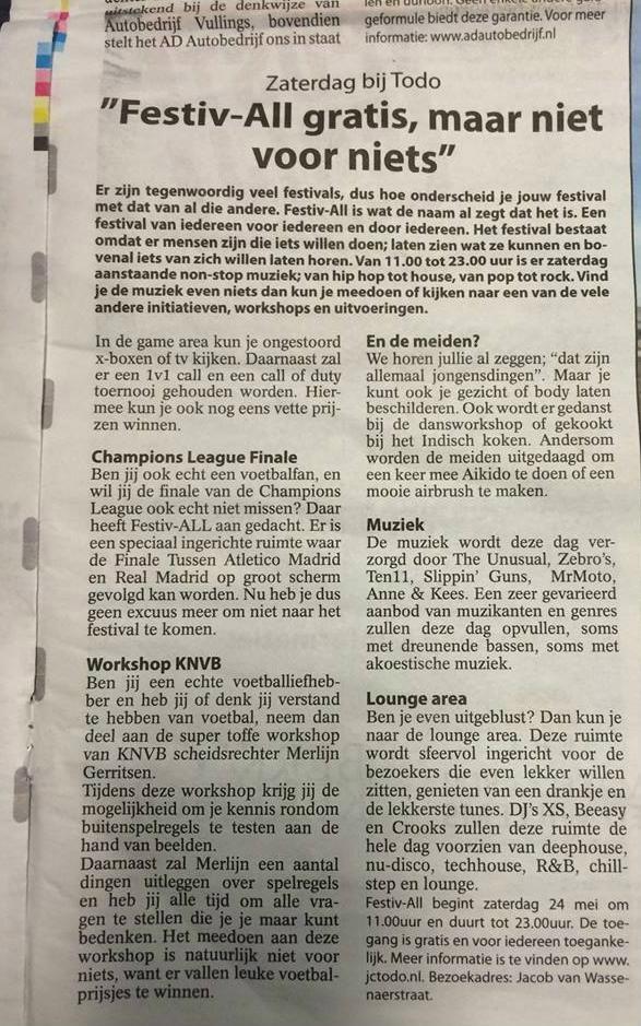 SebastianPavlo's tweet photo. Festiv-ALL in het ED! Kom jij ook zaterdag 24 mei?! @WelzijnBestOirs @jctodobest http://t.co/JAxzjpEurX