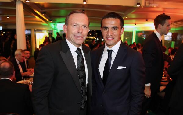 Great to meet <a href="/Tim_Cahill/">Tim Cahill AO</a> at the <a href="/Socceroos/">CommBank Socceroos</a> farewell dinner - I know you'll do us all proud in Brazil <a href="/FIFAWorldCup/">FIFA World Cup</a>