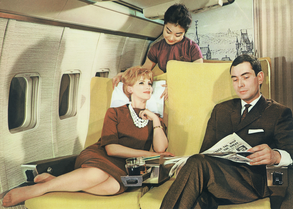 lufthansa's tweet photo. 1960s or 2014 - #flyingeast is always classy! #throwbackthursday http://t.co/IL2h2g6CTW