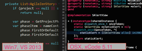 konrad1977's tweet image. Default fonts in #vs2013 and #xcode5 And people ask me why I prefer coding on a #Mac?