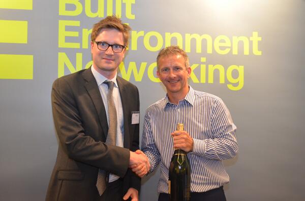 JTomlinsonLtd's tweet image. Presenting our sponsored prize @ #builtenvironmentnetworking event 20.5.14 to George Parkinson @PPS_Group