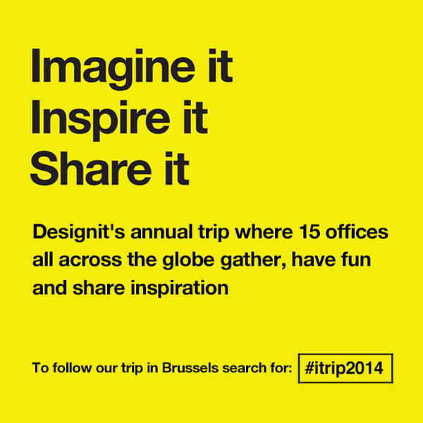 DesignitTlv's tweet photo. Amazing city, 200+ dedicated Designits and four days of sharing, learning and togetherness #itrip2014 http://t.co/aL4m6l73It