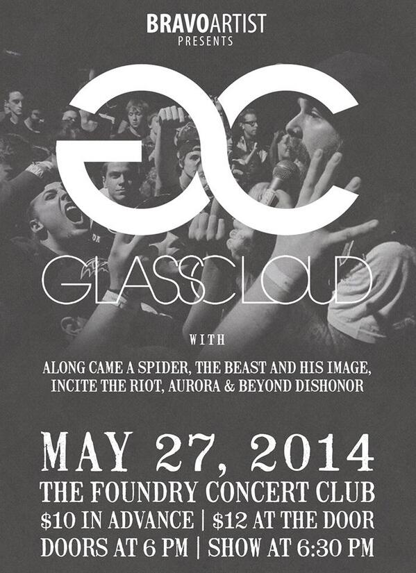 Next Tuesday! RT! <a href="/GlassCloud/">Glass Cloud</a> <a href="/ACAS_Official/">ALONG CAME A SPIDER</a> <a href="/TBAHIbandOHIO/"> Beast & his Image</a> <a href="/BeyondDishonor/">Beyond Dishonor</a> <a href="/Incitetheriot/">Incite the Riot</a> @AuroraOHIO <a href="/FoundryCLE/">The Foundry Concert Club</a>