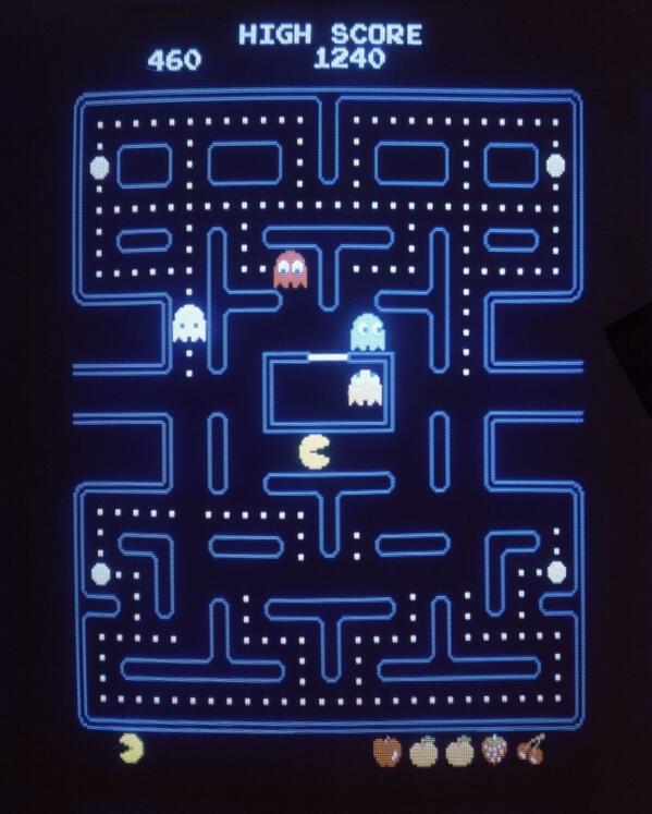 thinkgeek's tweet photo. Today in Geek History: Waka waka waka! The arcade game Pac-Man first released in Japan in 1980. http://t.co/c0kJ70umka