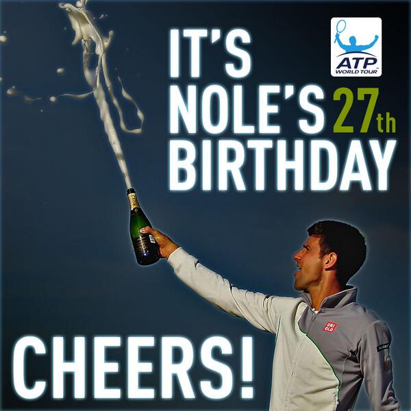 atptour's tweet photo. Happy birthday @DjokerNole !! #Djokovic's shot at No. 1: http://t.co/7vYPj7vGnp #atp http://t.co/mLYkb3Cfhn