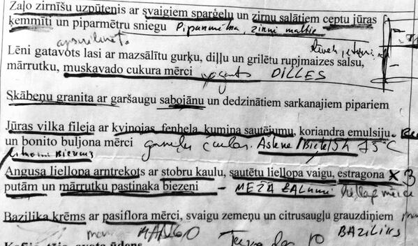 Ēdienkartes dzimšana