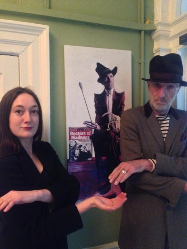 TheGraphiteSet's tweet image. Here we both are with my painting of Magic Man Richard Strange! A massive thank you to @HoStBarnabas