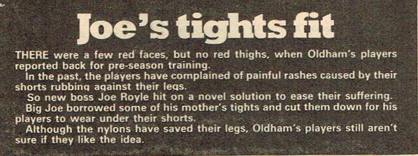 ScotsFootyCards's tweet photo. So, it was #JoeRoyal who invented compression undershorts - Joe's tight fit #OldhamAthletic #Shoot! 1982-09-04 http://t.co/rEsCGfAacO