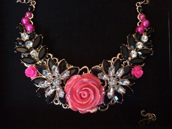 Black with a hint of pink and bling x