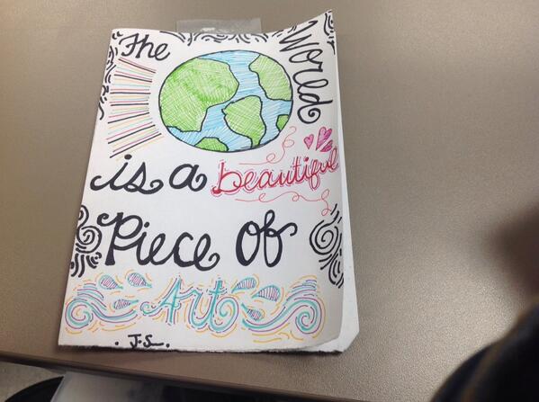 blackindiannerd's tweet image. #SandersTHS the world is a beautiful piece of art !!!:)