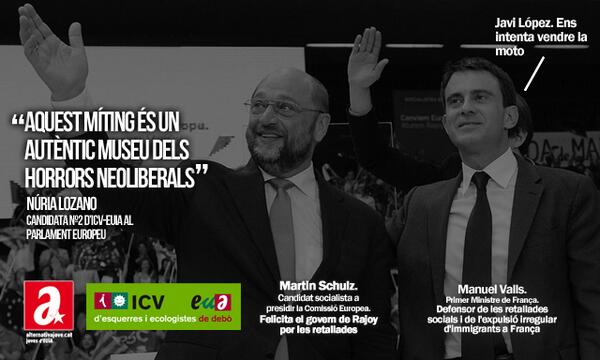 El míting de Valls, Schulz i Felipe González va ser un autèntic museu dels horrors neoliberals <a href="/NuriaLozanoMont/">Núria Lozano Montoya</a>
