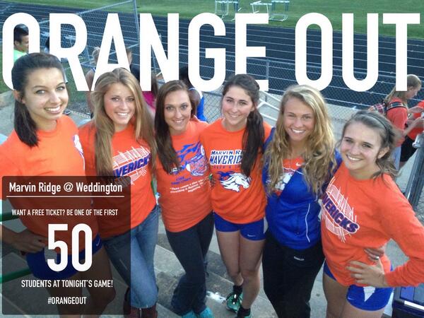It's an ORANGE OUT! First 50 students get in FREE! #OrangeOut