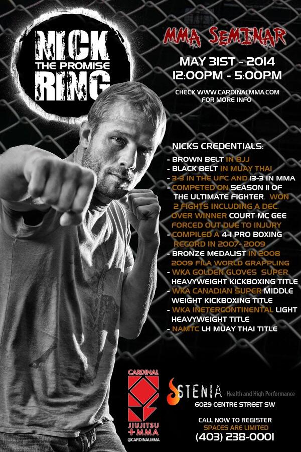 Nick Ring seminar next weekend! Call now to register #yyc #jiujitsu #mma #fitness #fun