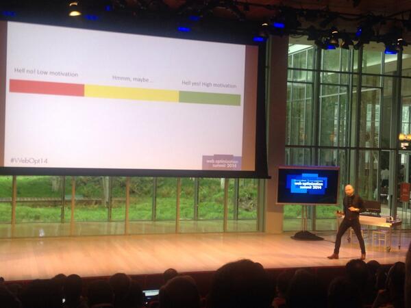 emilyemmer's tweet photo. Small changes will have an impact depending on motivation of your visitors. @ContentVerve #WebOpt14 http://t.co/VNujaJOFd2